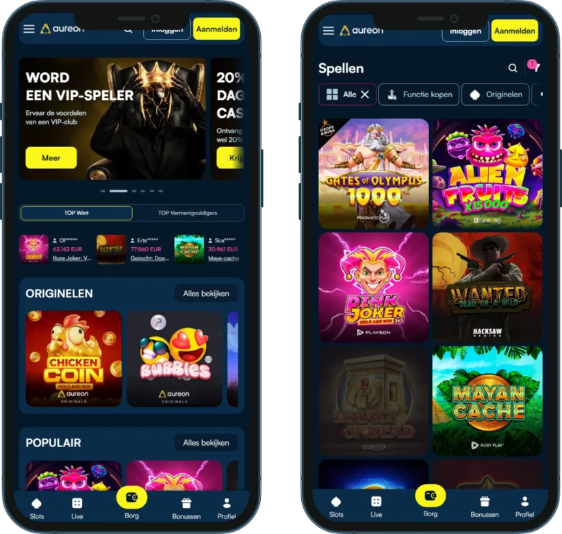 Aureonplay Casino op je mobiel